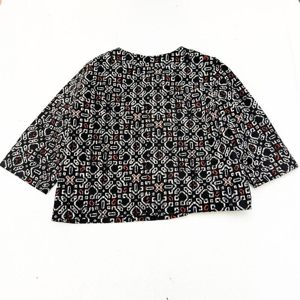 Ruby Red Geometric Tribal Patterned Lightweight C… - image 4